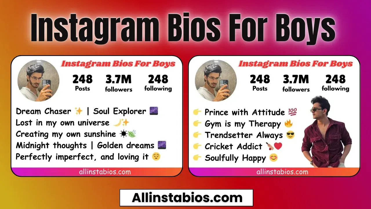 Instagram Bio for Boys