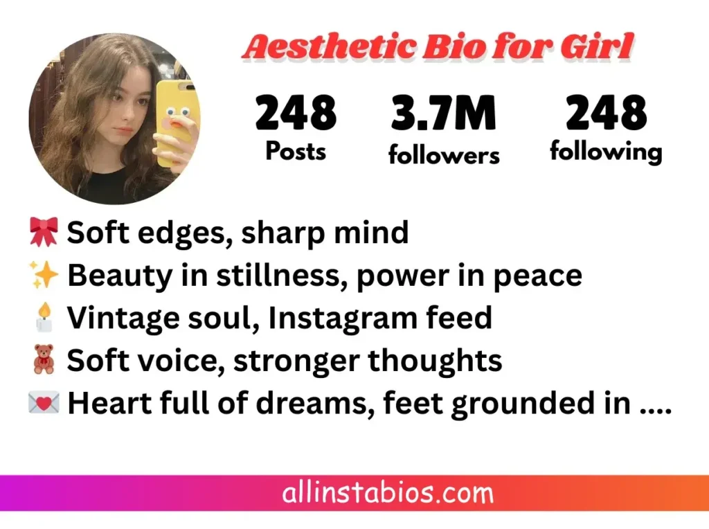 Aesthetic Bio for Instagram for Girl Aesthetic Bio for Instagram for Girl