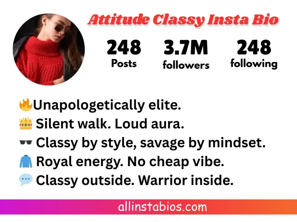 Attitude Classy Instagram Bio Attitude Classy Instagram Bio