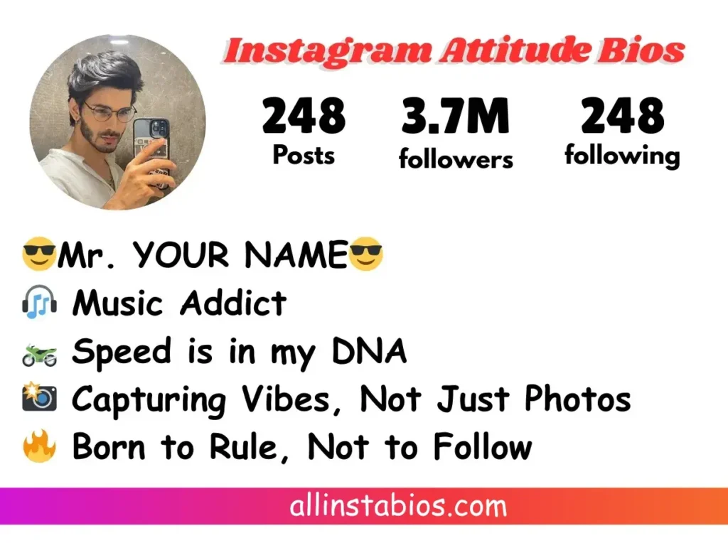 Instagram Bio for Boys Attitude Instagram Bio for Boys