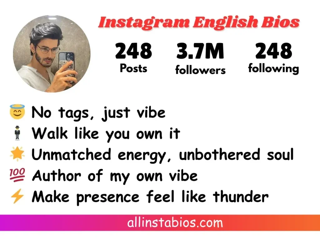 Instagram Bio for Boys English Instagram Bio for Boys