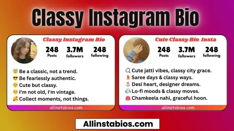 Classy Instagram Bio