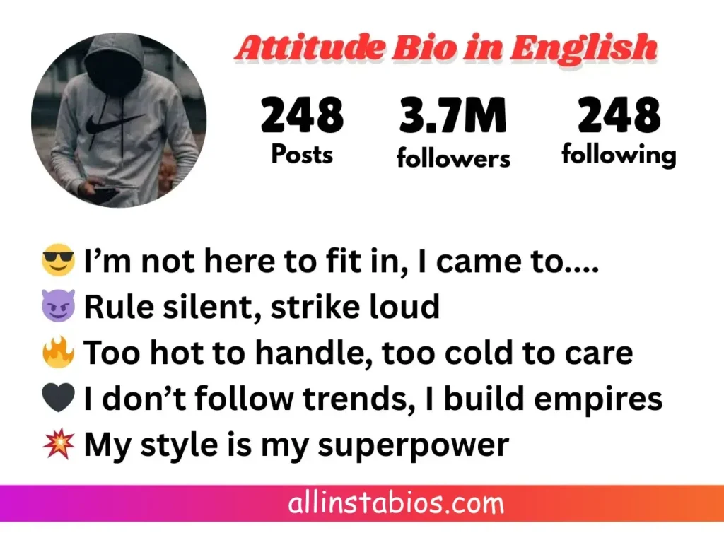 Instagram Bio for Boys Attitude English Instagram Bio for Boys Attitude English