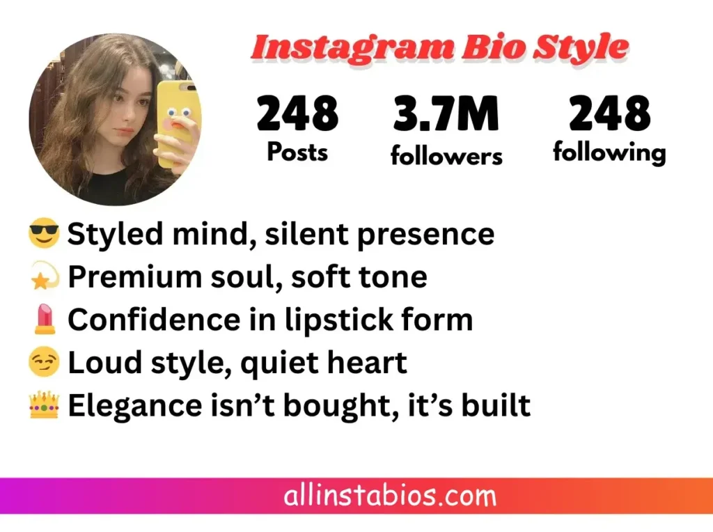 Instagram Bio Style Instagram Bio Style