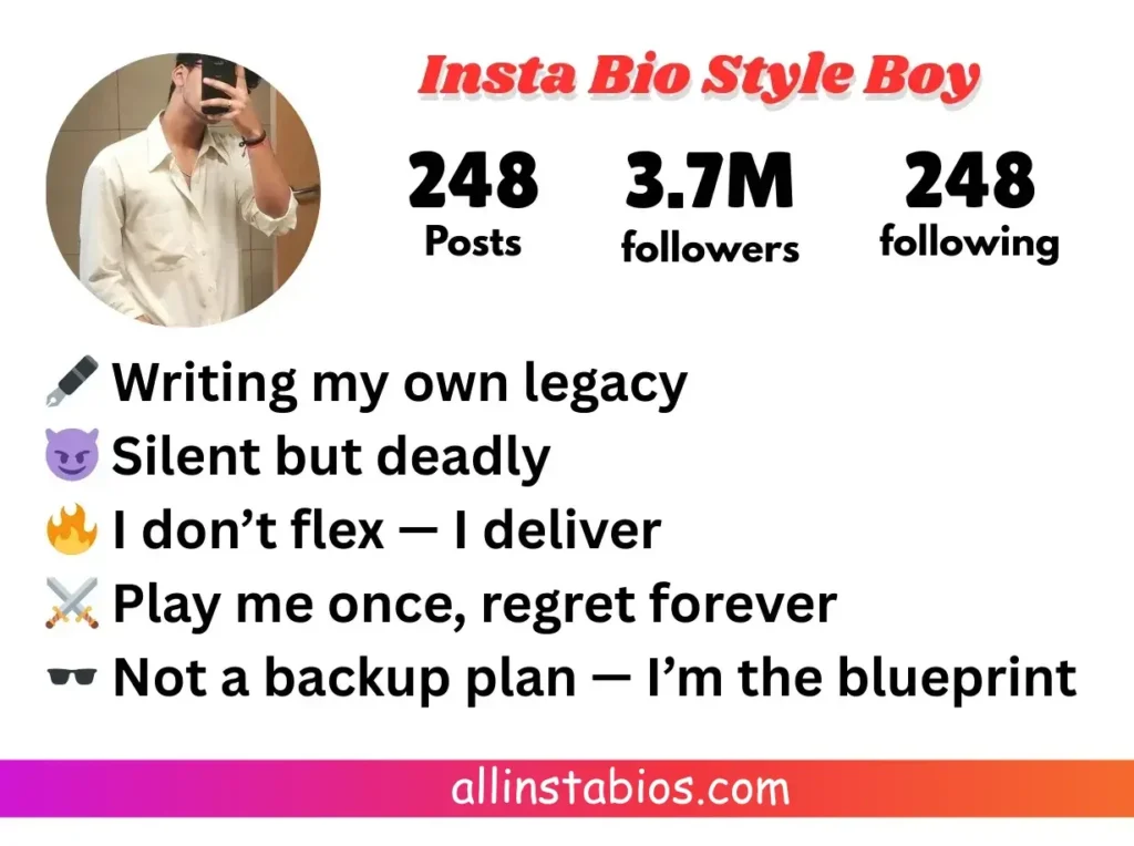 Instagram Bio Style Boy Instagram Bio Style Boy