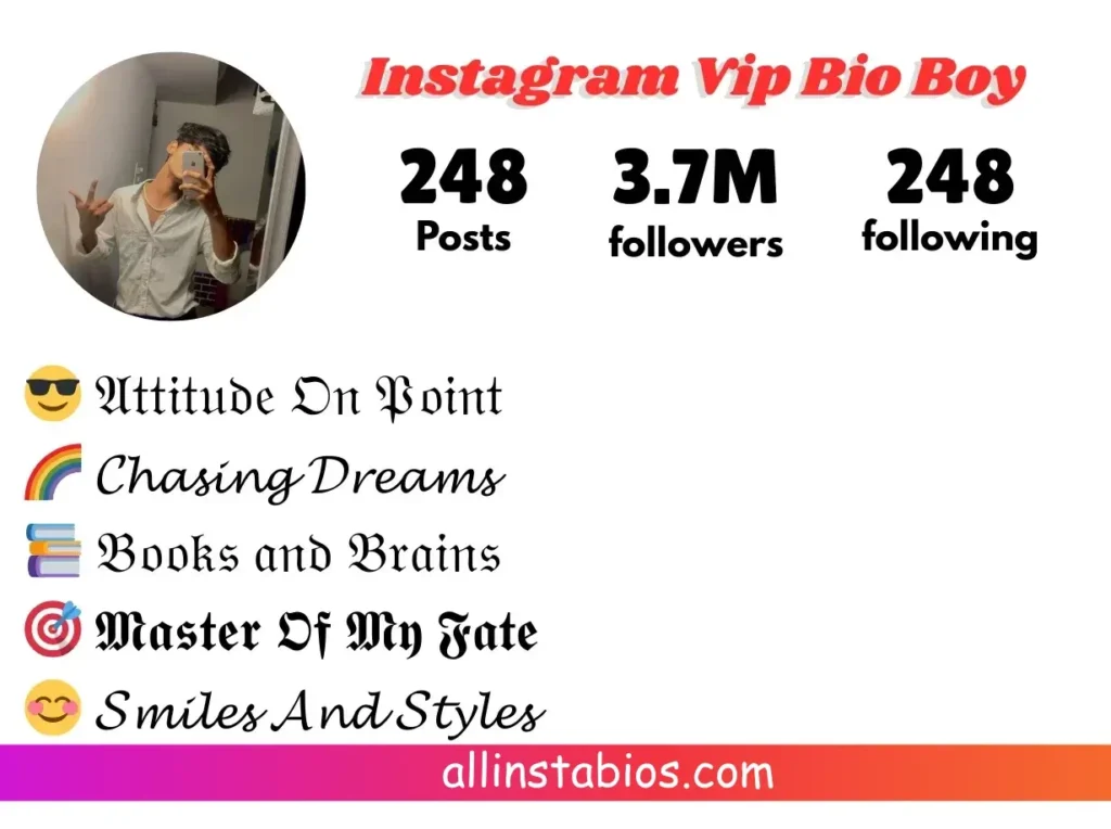Instagram Vip Bio for Boy Instagram Vip Bio for Boy