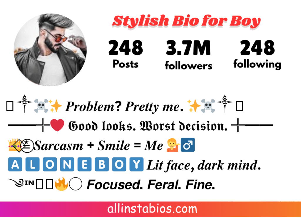 Stylish Bio for Instagram for Boy Stylish Bio for Instagram for Boy