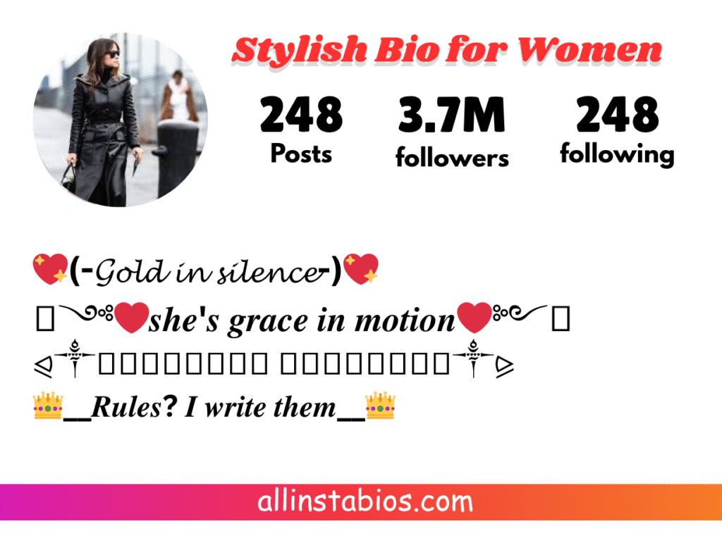 Stylish Bio for Instagram Woman Stylish Bio for Instagram Woman