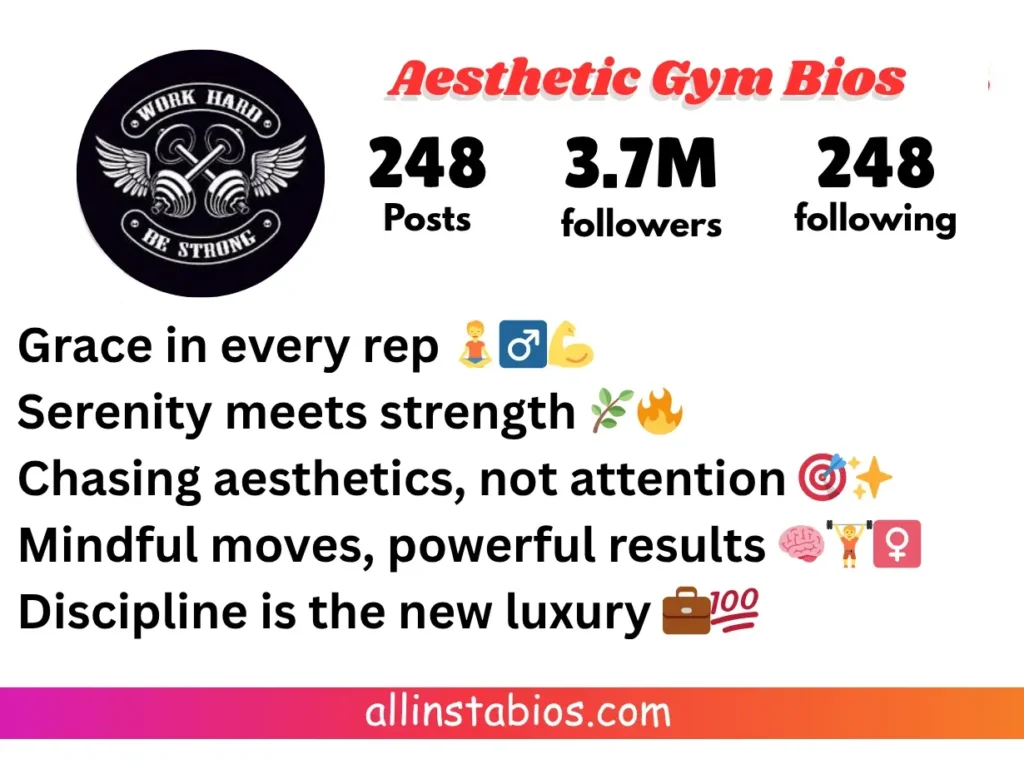 Aesthetic Gym Bio for Instagram Aesthetic Gym Bio for Instagram