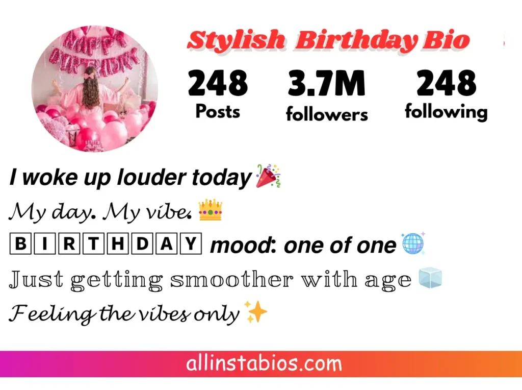 Birthday Bio for Instagram Stylish Font Birthday Bio for Instagram Stylish Font