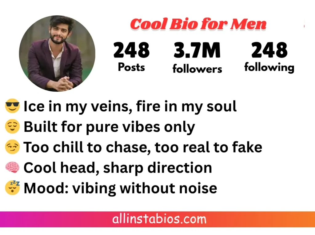 Cool Instagram Bio for Men Cool Instagram Bio for Men