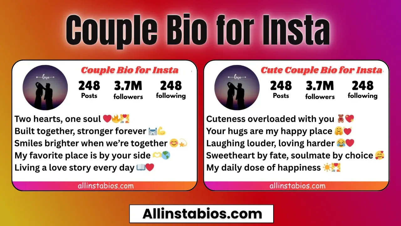 Couple Bio for Instagram