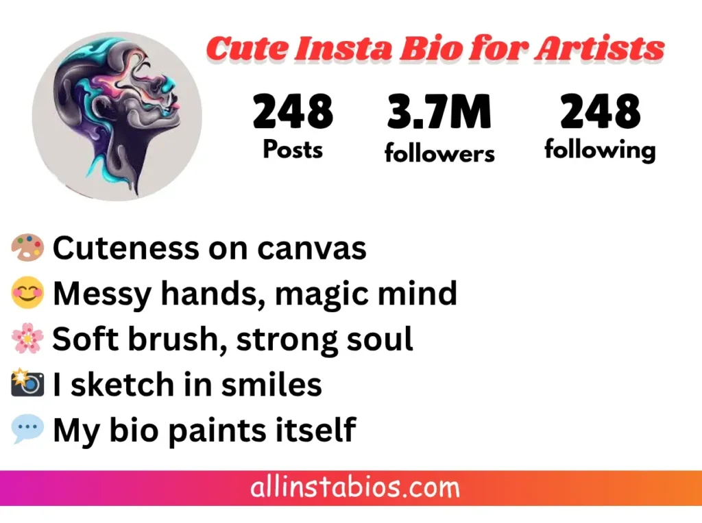 Cute Instagram Bio for Artists