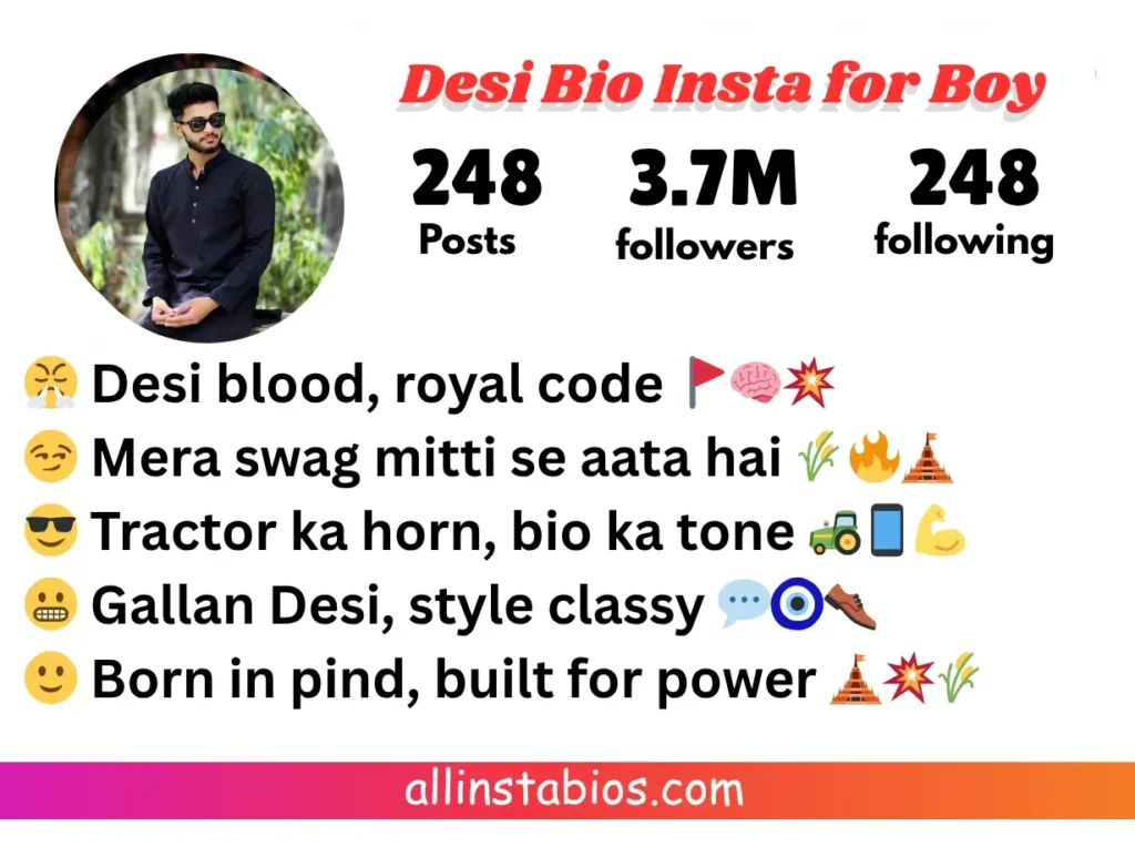 Desi Bio for Instagram for Boy