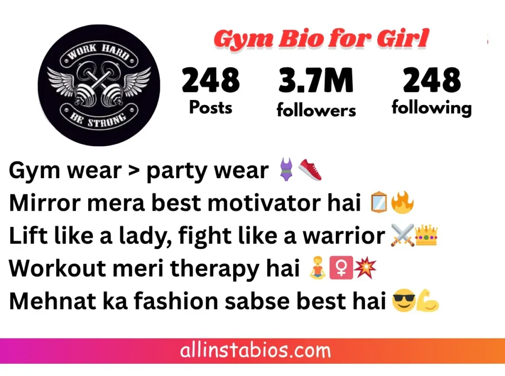 Gym Bio for Instagram for Girl Gym Bio for Instagram for Girl