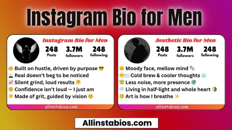Instagram Bio for Men