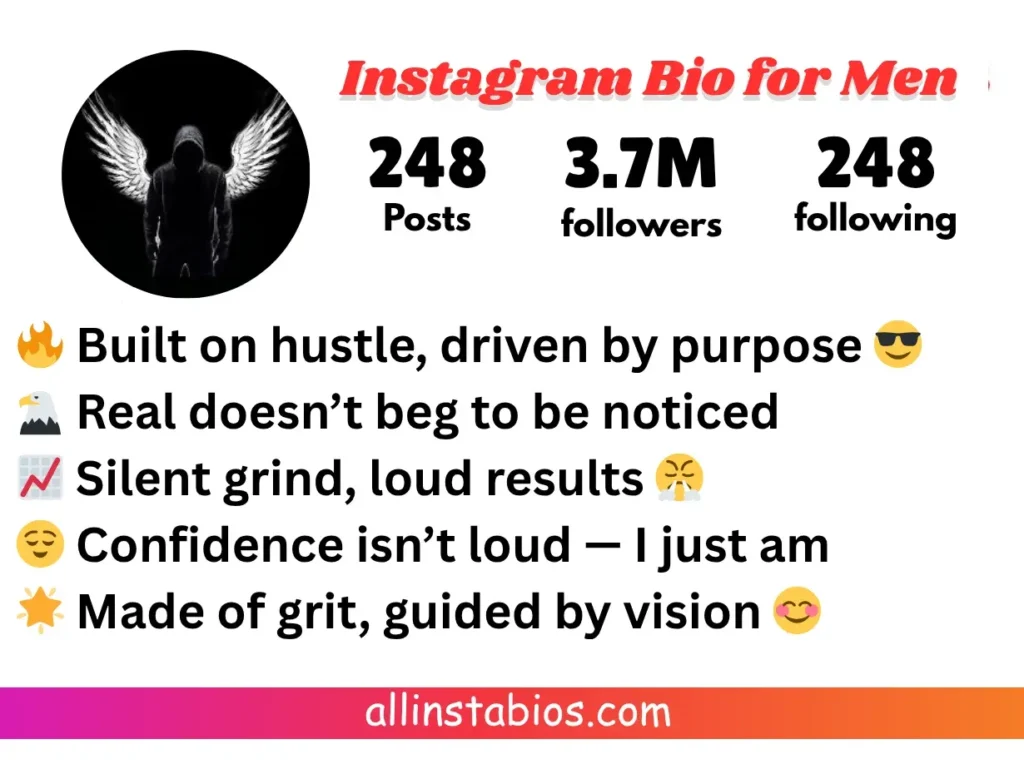 Instagram Bio for Men Instagram Bio for Men