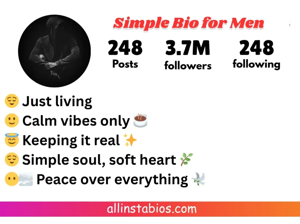 Instagram Bio for Men Simple Instagram Bio for Men Simple