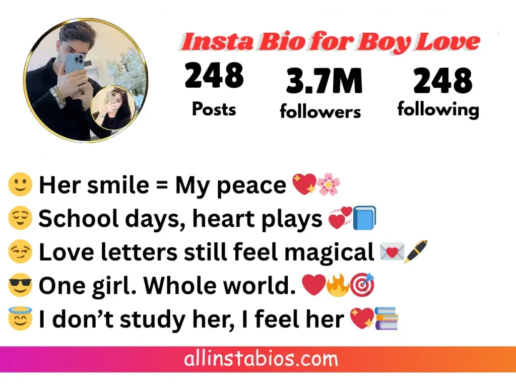 Instagram Bio for School Boy Love