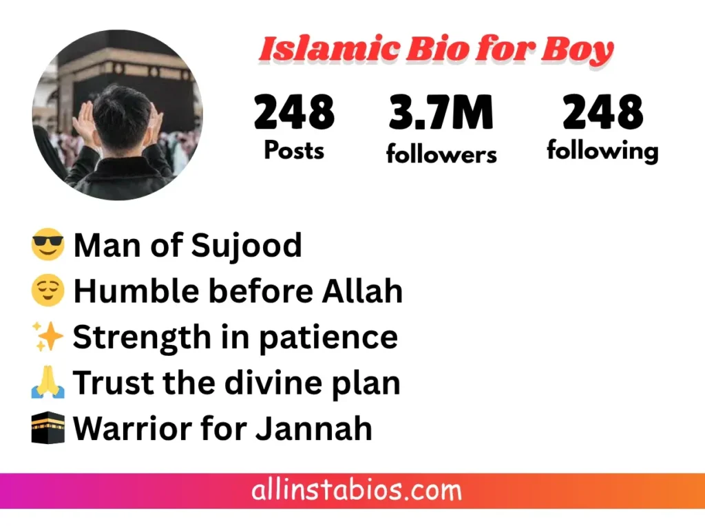 Islamic Bio for Instagram for Boy Islamic Bio for Instagram for Boy