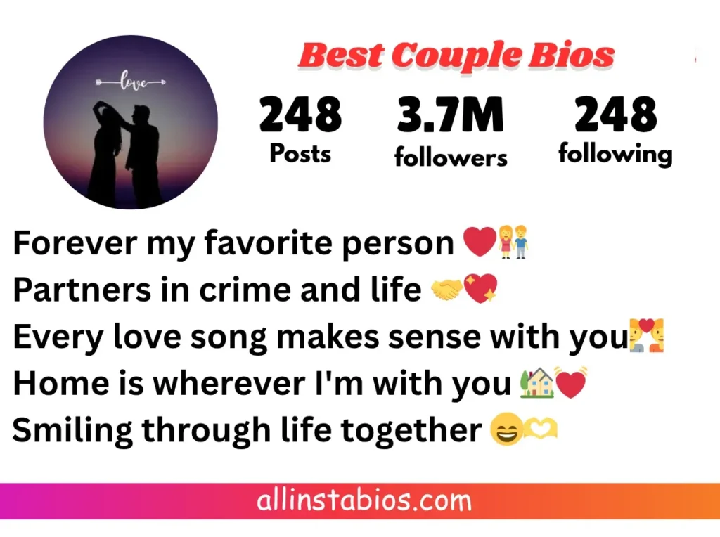 Love Couple Bio for Instagram with Emoji Love Couple Bio for Instagram with Emoji