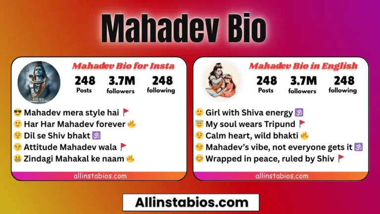 Mahadev Bio for Instagram