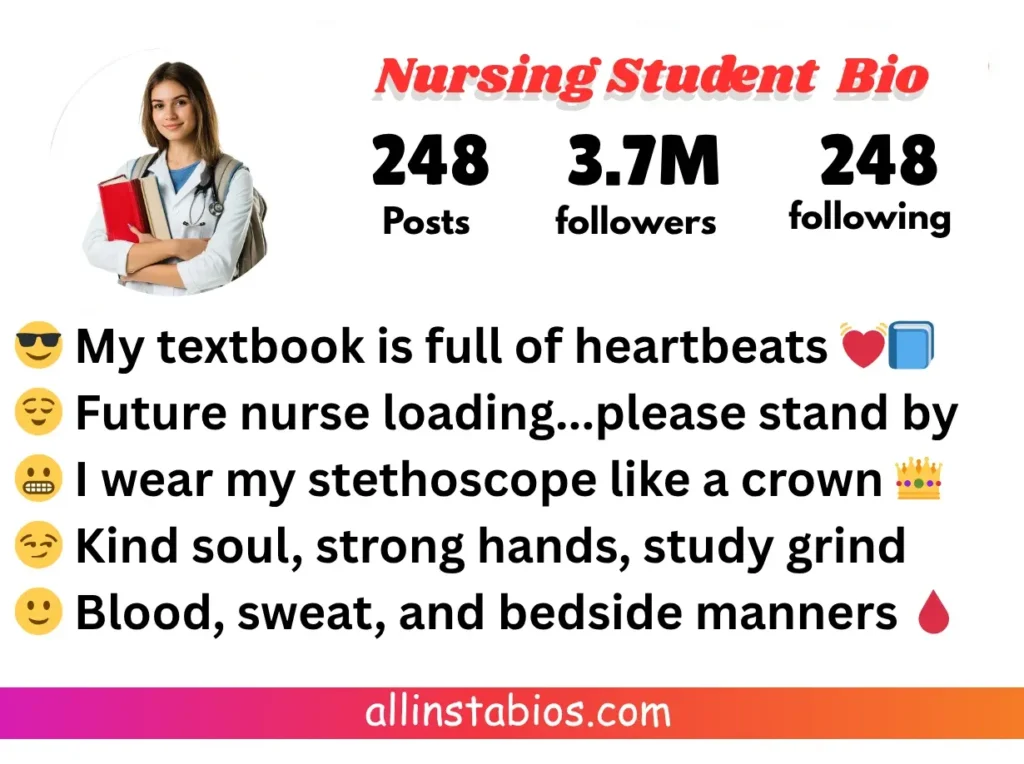 Nursing Medical Student Instagram Bio