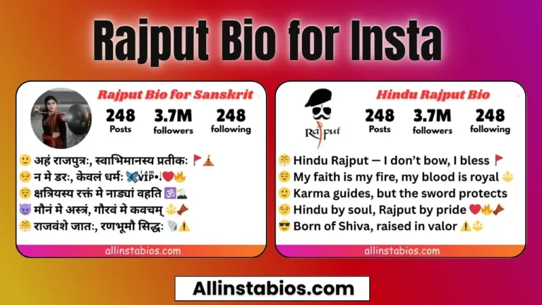 Rajput Bio for Instagram