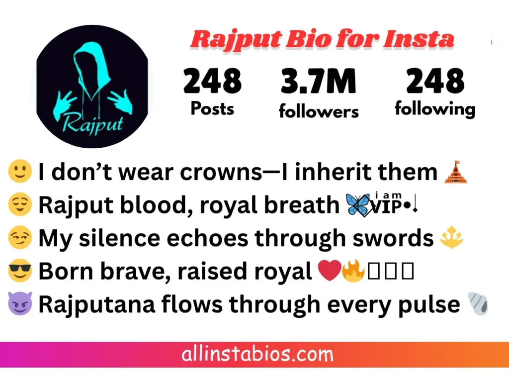Rajput Bio for Instagram