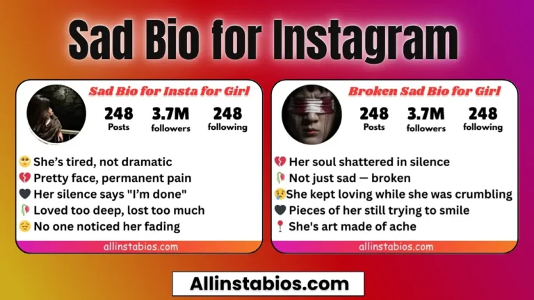 Sad Bio for Instagram