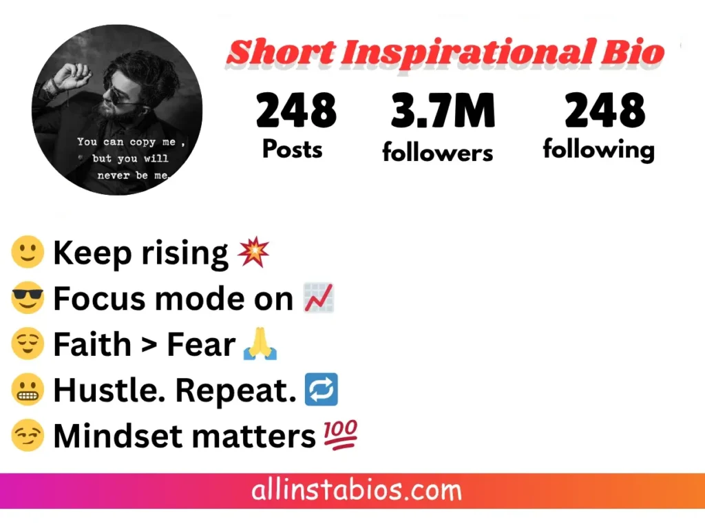 Short Inspirational Bio for Instagram