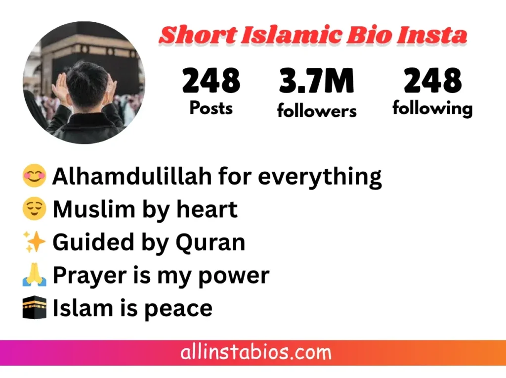 Short Islamic Bio for Instagram Short Islamic Bio for Instagram