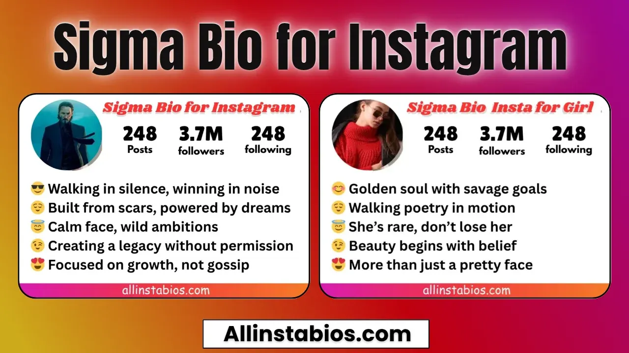 Sigma Bio for Instagram