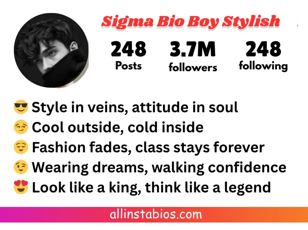 Sigma Bio for Instagram for Boy Stylish Sigma Bio for Instagram for Boy Stylish