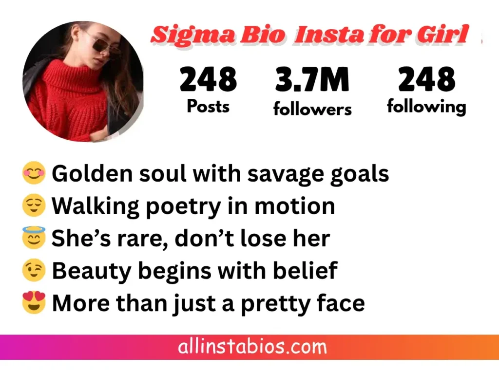 Sigma Bio for Instagram for Girl Sigma Bio for Instagram for Girl