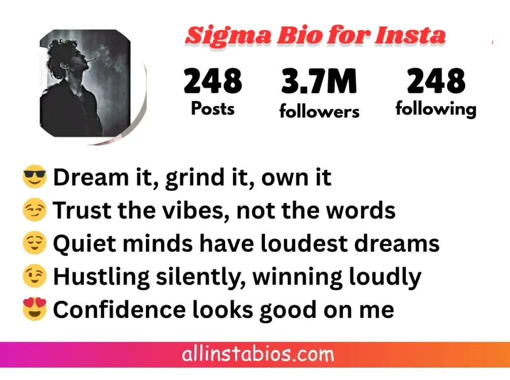 Sigma Bio for Instagram with Emoji Sigma Bio for Instagram with Emoji