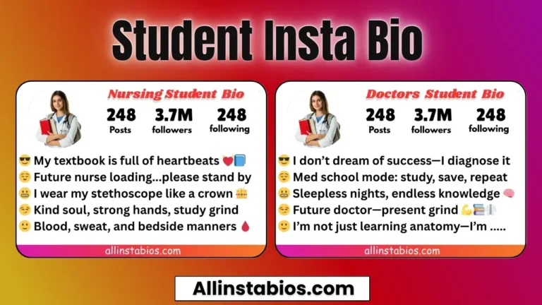 Student Instagram Bio