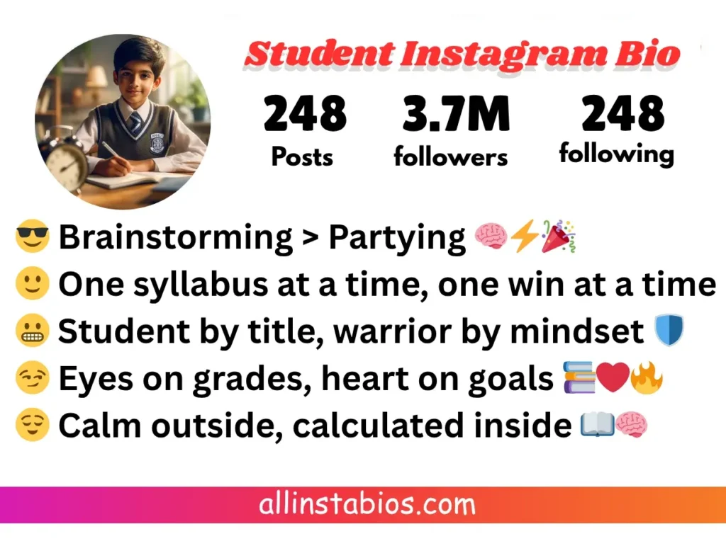 Student Instagram Bio