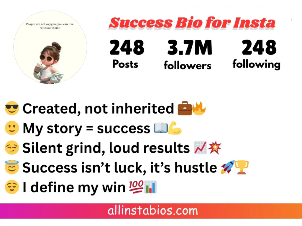 Success Inspirational Bio for Instagram