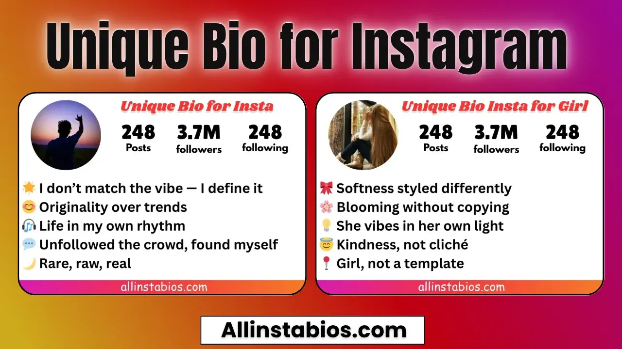 Unique Bio for Instagram