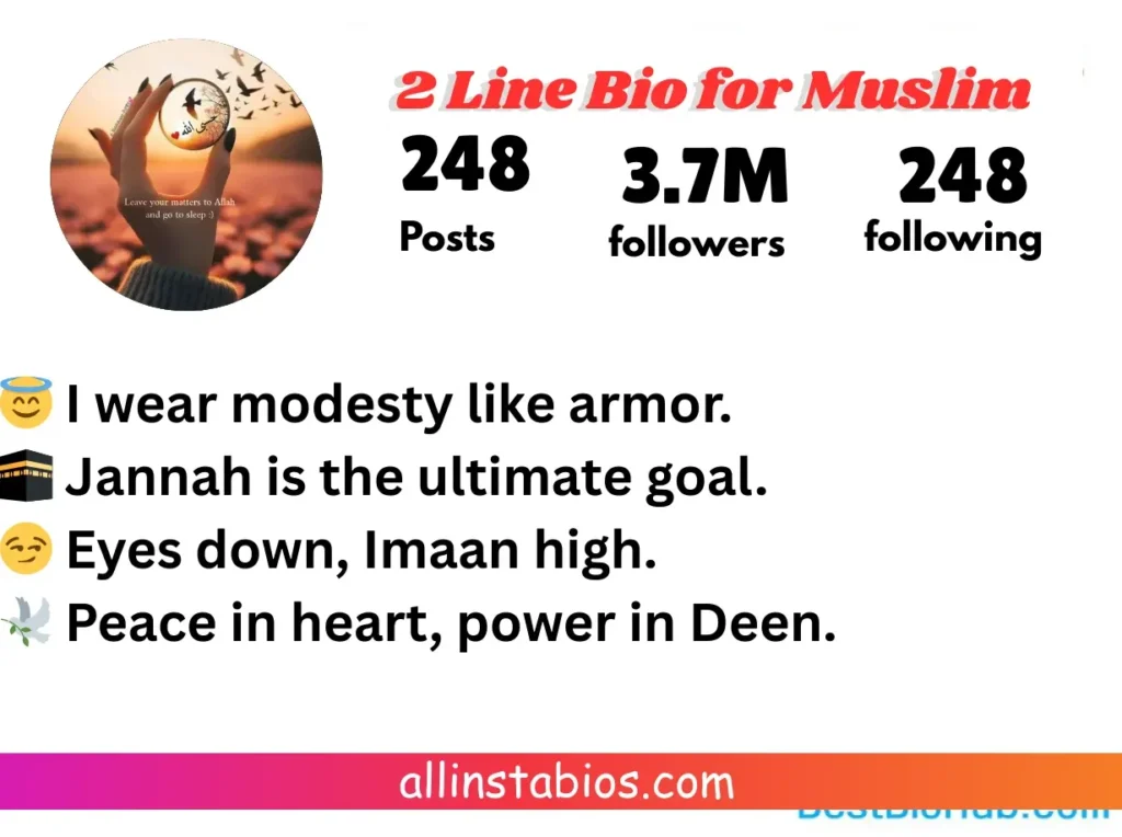 2 Line Bio for Instagram for Boy Muslim