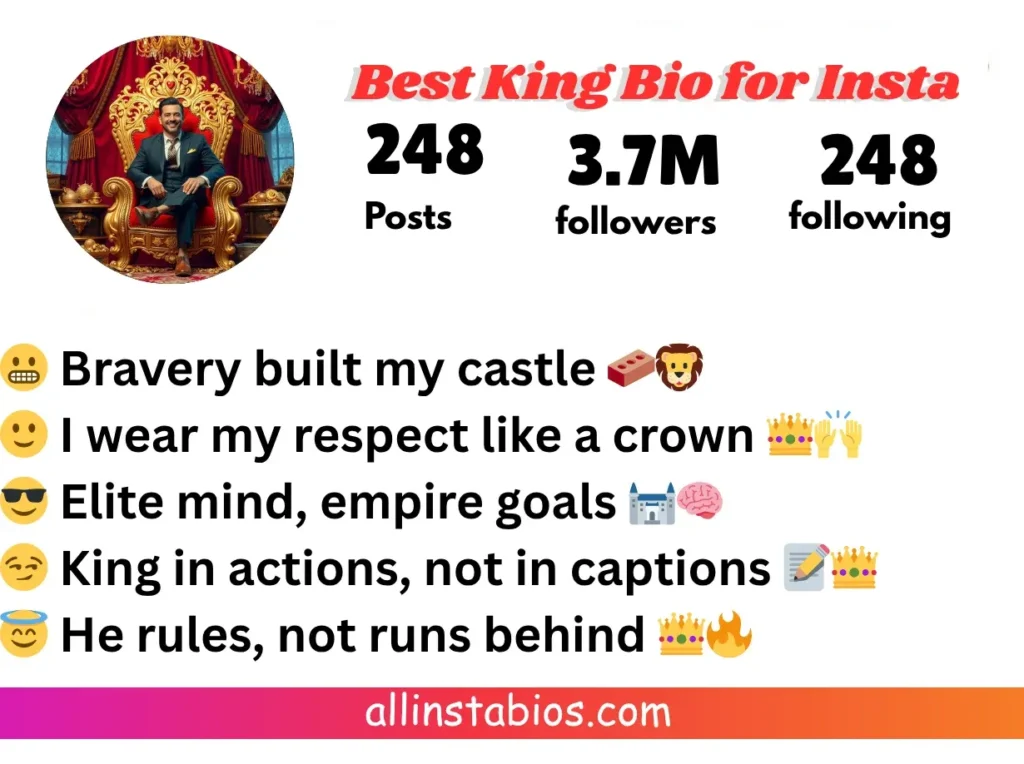 Best King Bio for Instagram