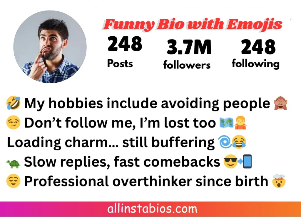 Funny Instagram Bio with Emojis