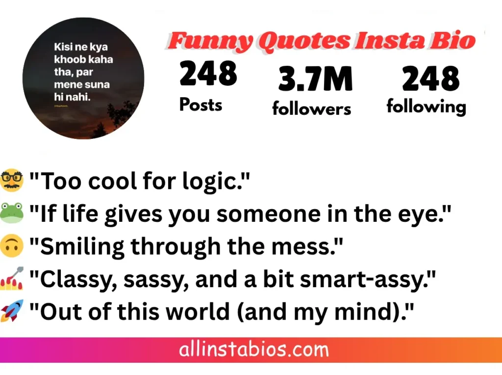 Funny Quotes for Instagram Bio
