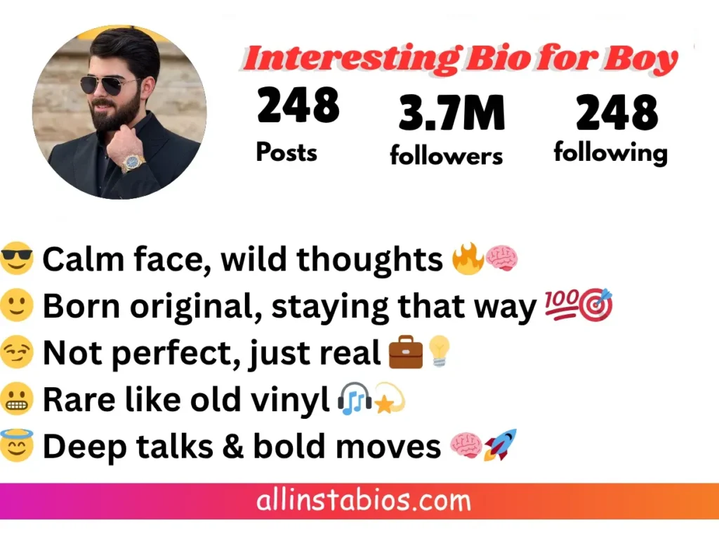 Interesting Bio for Instagram for Boy