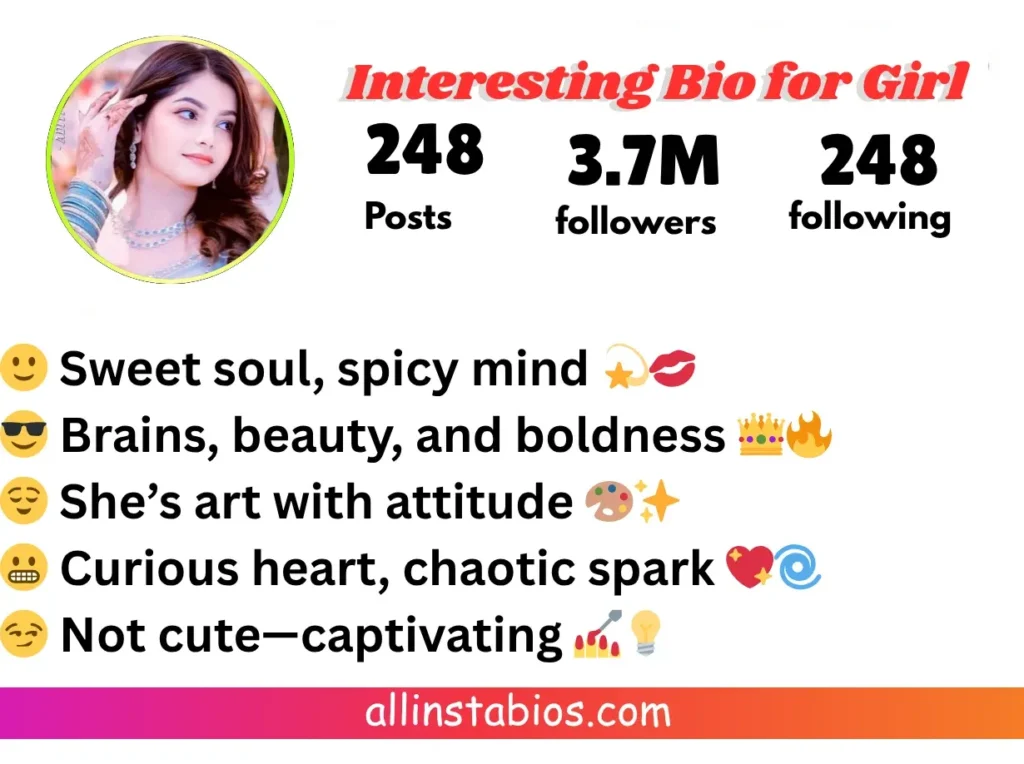 Interesting Bio for Instagram for Girl