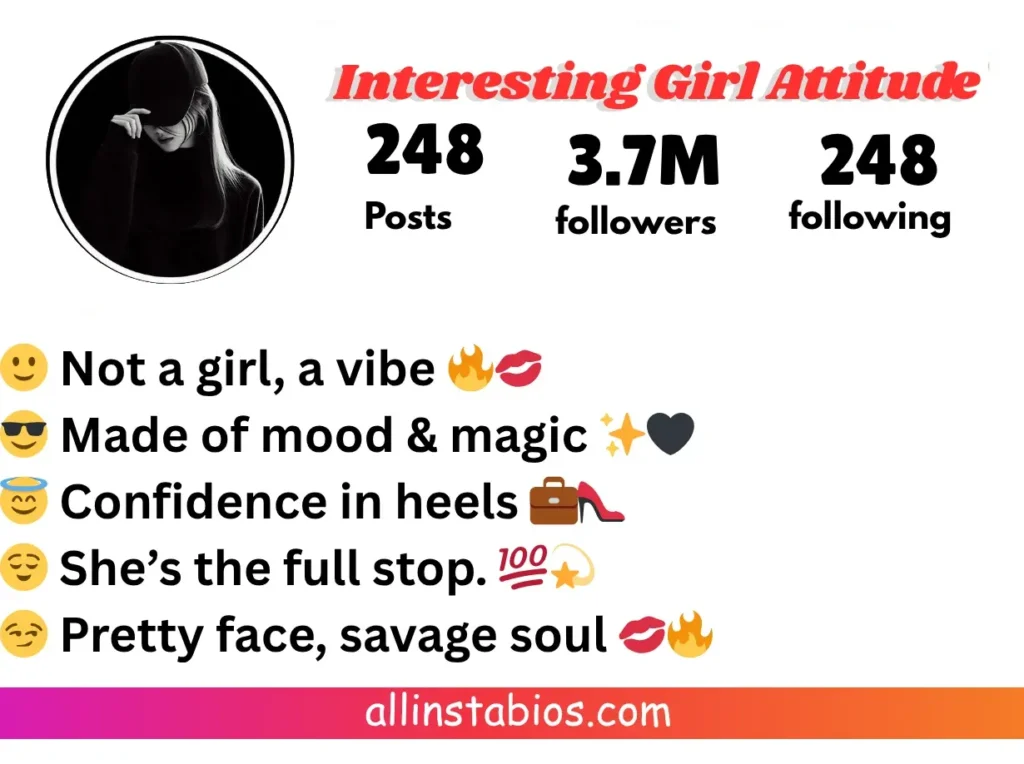 Interesting Bio for Instagram for Girl Attitude