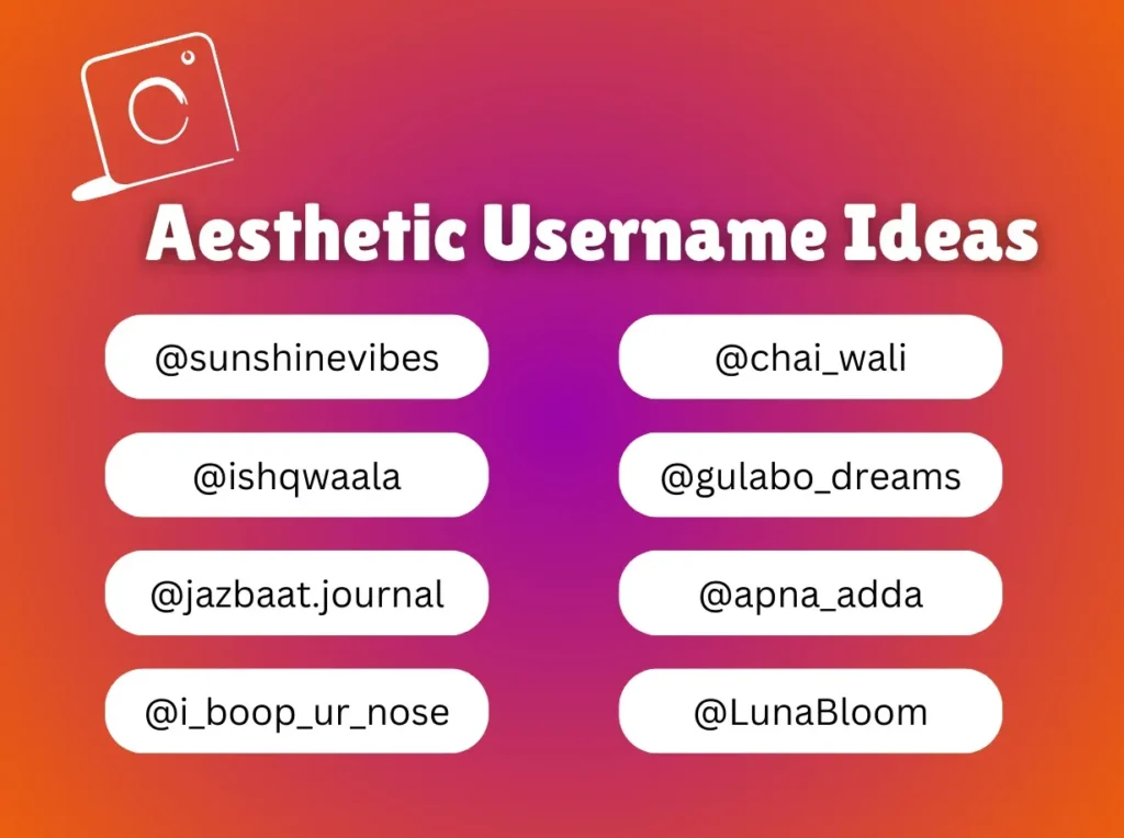 Aesthetic Instagram Username Ideas
