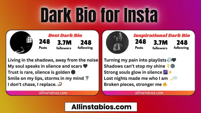 Best Dark Bio for Instagram
