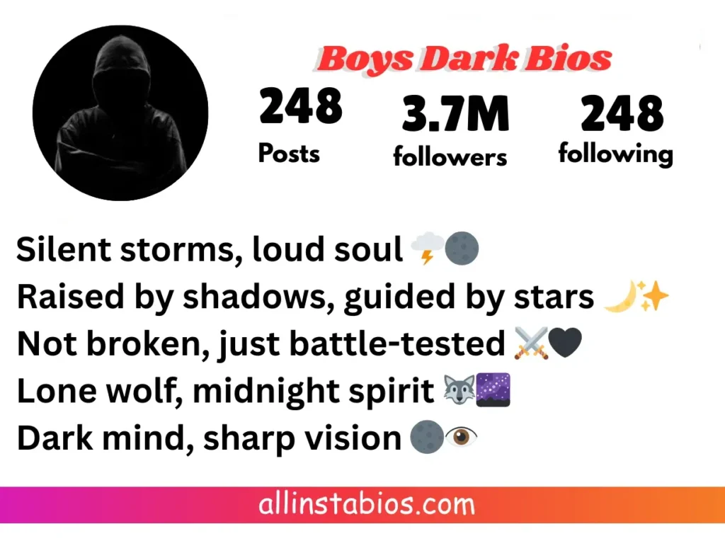 Boys Dark Instagram Bios